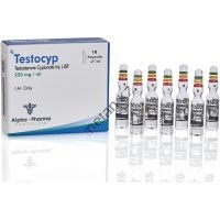 Тестостерон ципионат (TestoCyp) Alpha Pharma 10 ампул по 1мл (1амп 250 мг)